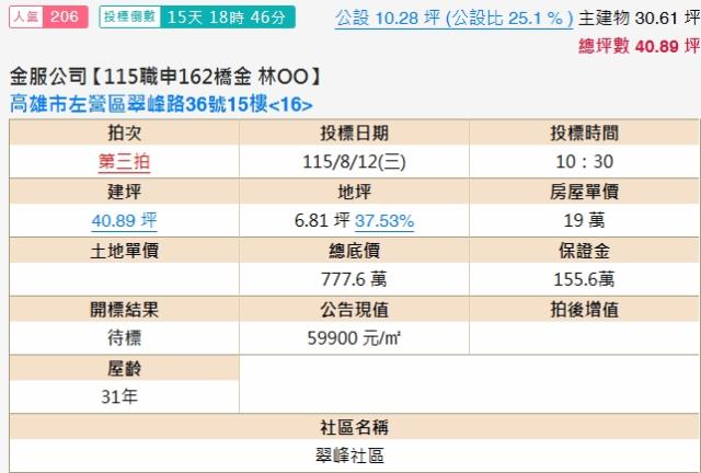 高雄左營法拍大樓-1