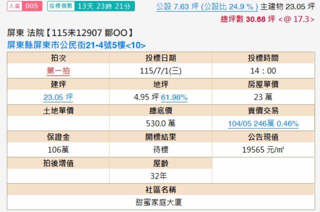 屏東屏東市法拍大樓-1