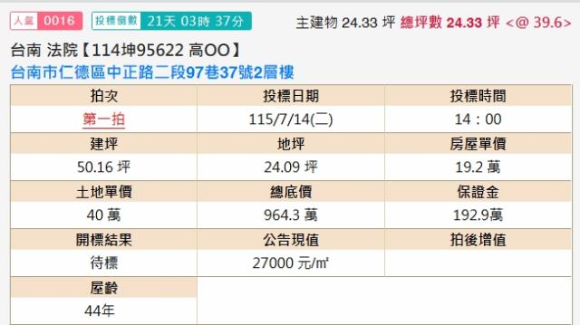 台南仁德透天法拍-1