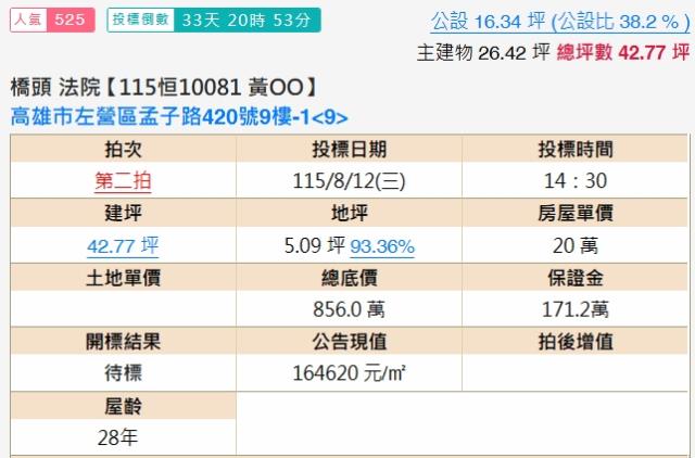 高雄左營大樓法拍-1