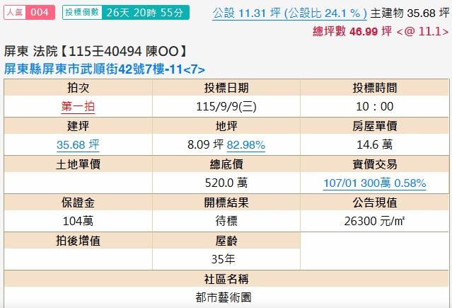 屏東屏東市法拍華廈-1