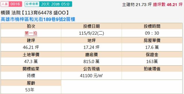 高雄透天拍賣-1