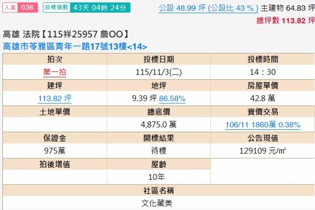 苓雅大樓法拍-1
