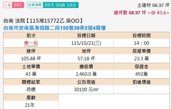 台南透天法拍-1