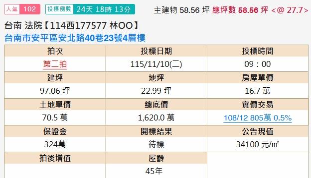 台南安平透天法拍-1